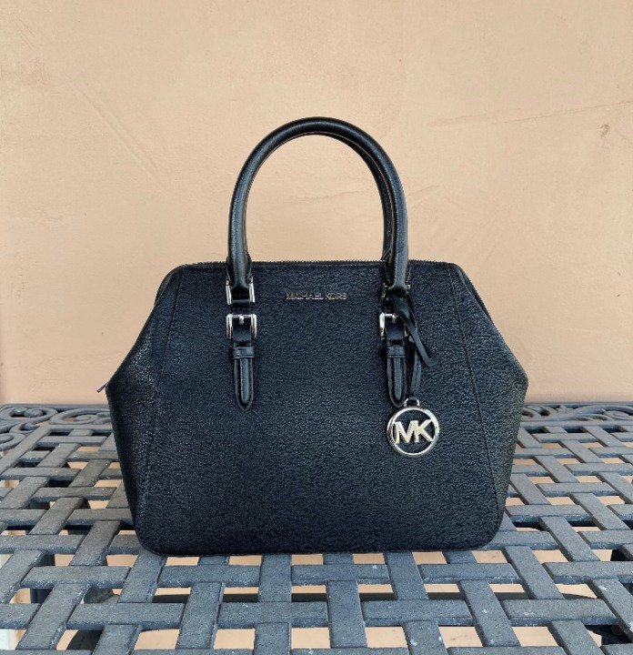 Michael Kors Charlotte Satchel Bag Black