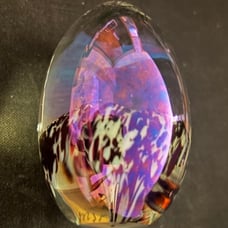 Handblown Glass Paperweight - Signed