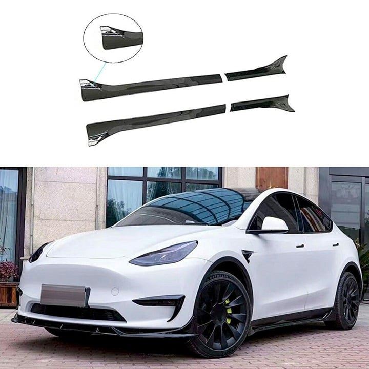 For 2020-2024 Tesla Model Y Side Skirt Skirts PG Style Gloss Black Brand New