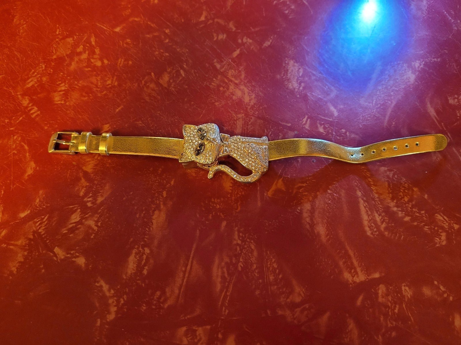 Kitty Cat Watch Gold Band