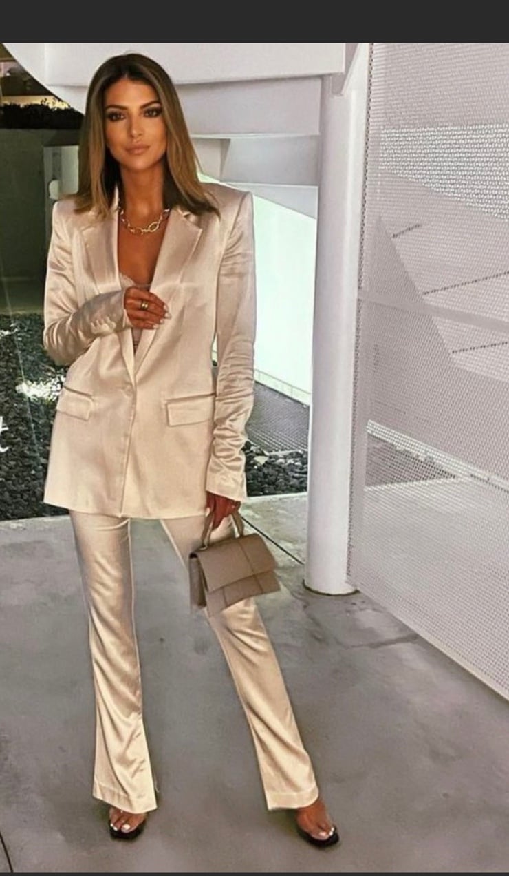 Zara cream satin effect jumpsuit