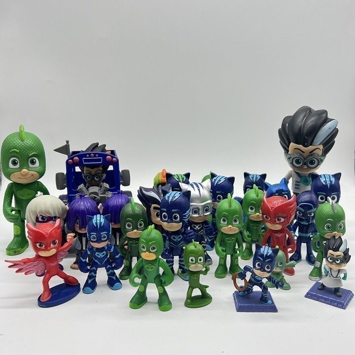 PJ Mask Huge Toy Bundle Lot Of 30 Luna Wolf Cars Vehicles Toys Action Figures