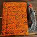 Junk Journal Halloween Orange Black 3 Signature Pumpkin Leaves Writing Journal