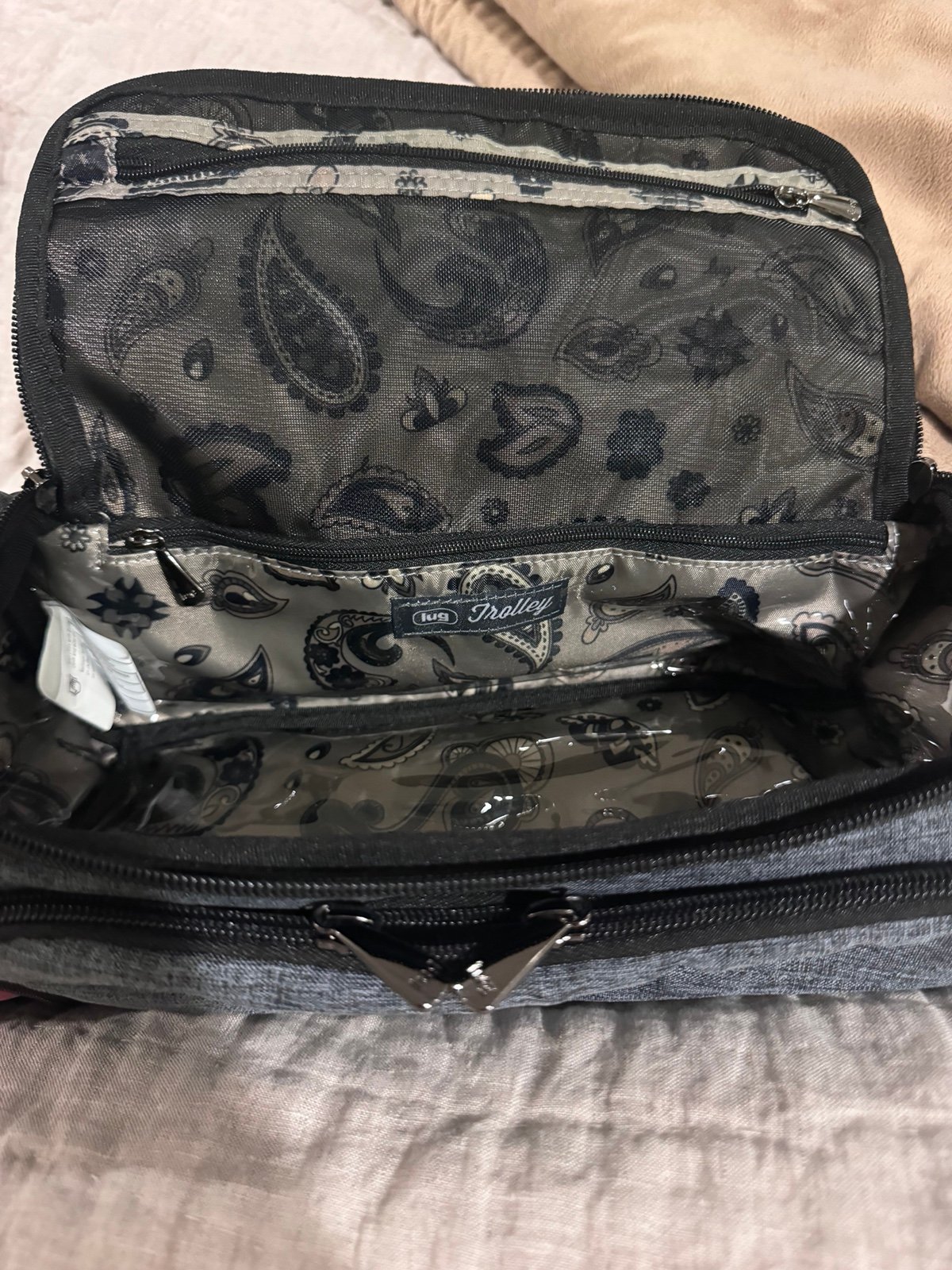 RARE LUG TROLLEY COSMETIC BAG PAISLEY INSIDE- not on website