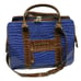 Samantha Brown Embossed Crocodile Print Blue Brown Weekender Briefcase Bag