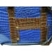 Samantha Brown Embossed Crocodile Print Blue Brown Weekender Briefcase Bag