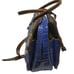 Samantha Brown Embossed Crocodile Print Blue Brown Weekender Briefcase Bag