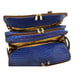 Samantha Brown Embossed Crocodile Print Blue Brown Weekender Briefcase Bag