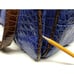 Samantha Brown Embossed Crocodile Print Blue Brown Weekender Briefcase Bag
