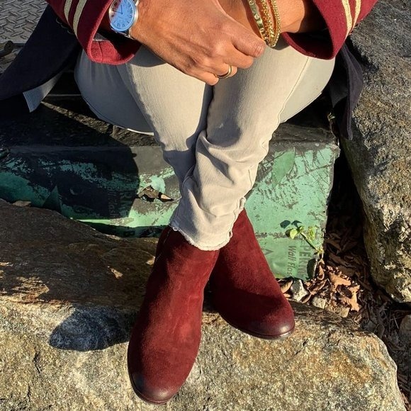 Ankle Boot in hand-died and washed Suede