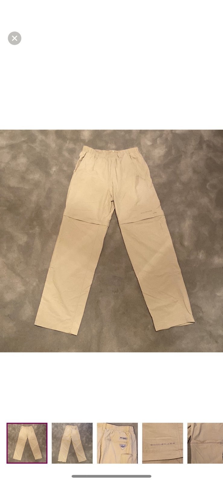 *NEVER WORN* Columbia PFG Omni-Shade Convertible Pants | Fossil | Size: S 32L