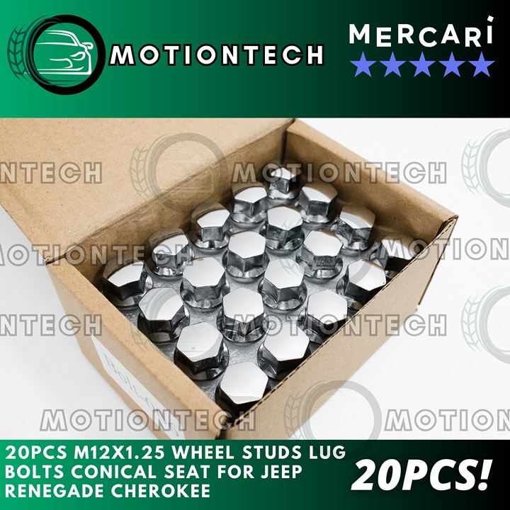 20PCS M12X1.25 Wheel Studs Lug Bolts Conical Set for Jeep Renegade Cherokee New