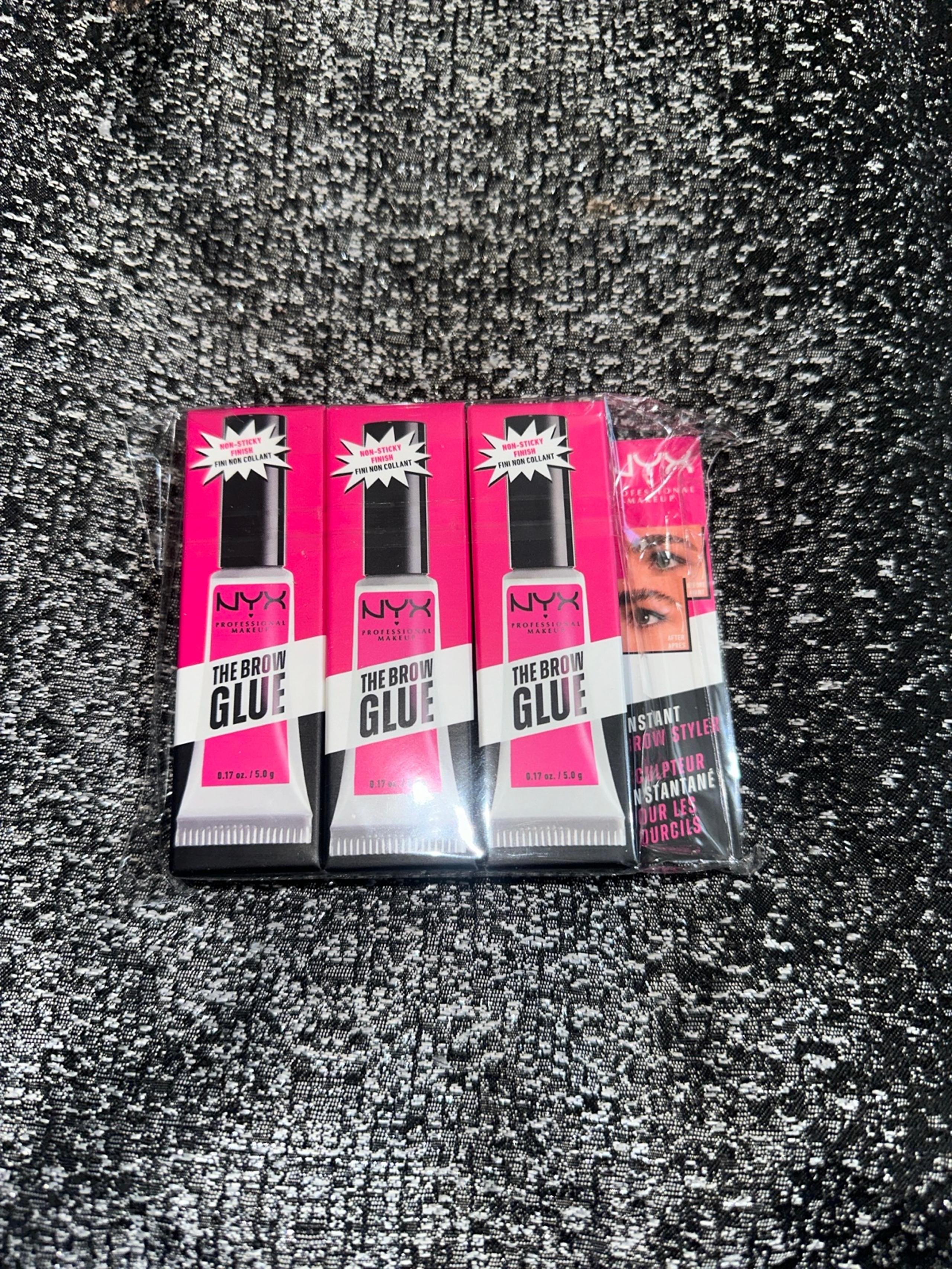NYX Professional Makeup The Brow Glue Laminating Setting Gel Set of 3