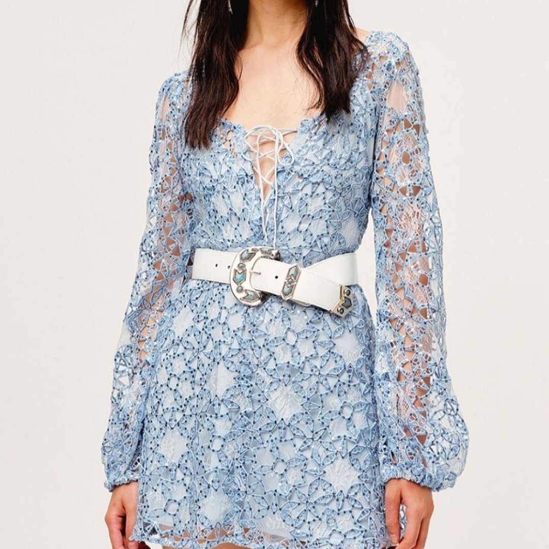 EUC FL&L SEQUIN MINI LACE DRESS
