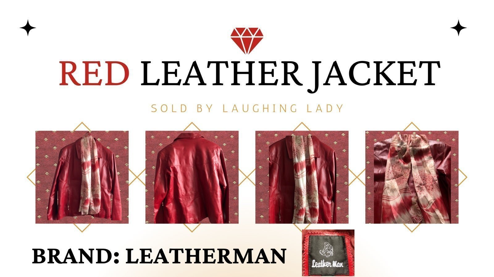 Leather man red jacket