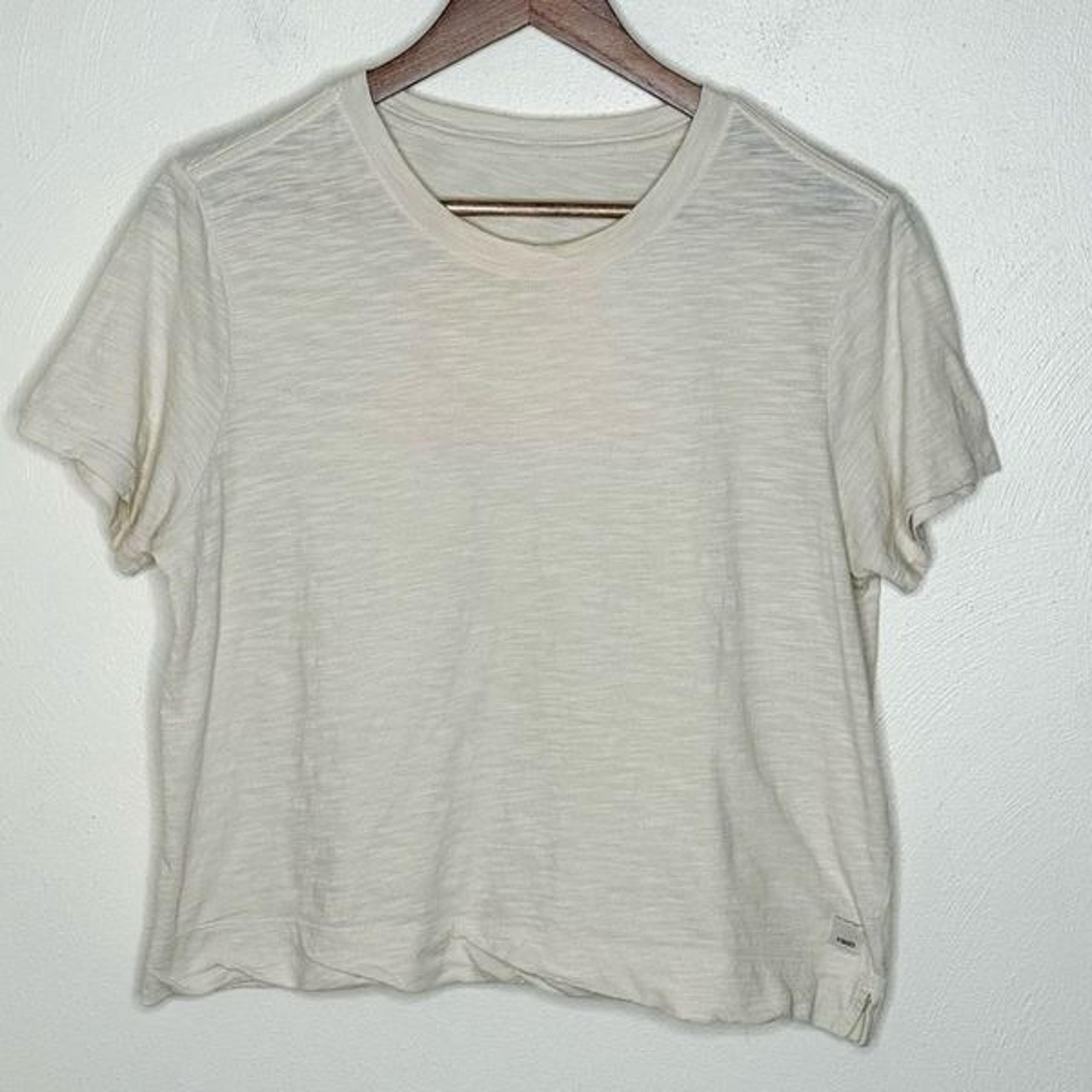 Vuori Pima Cotton Short Sleeve Cream Off White T Shirt - Women’s US M