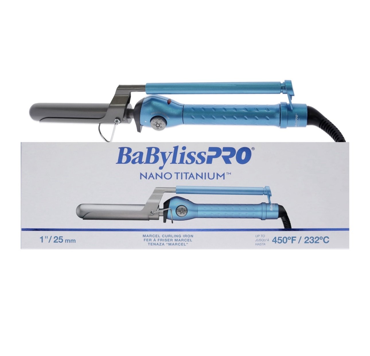 BaBylissPRO Nano Titanium Marcel Curling Iron 1 Inch