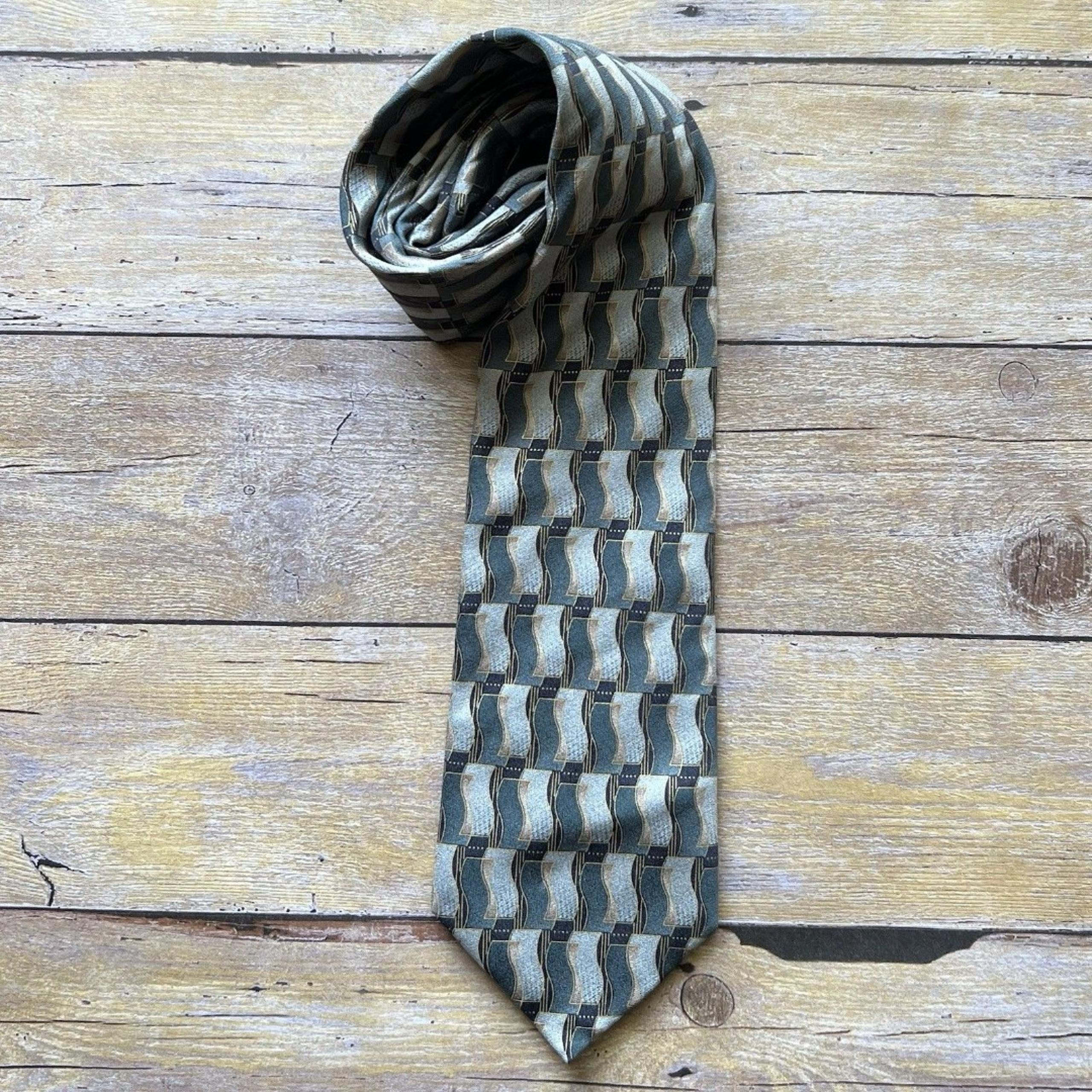 Giorgio Cosani  One Size Mens Tie Green & Gray  60”x 3”
