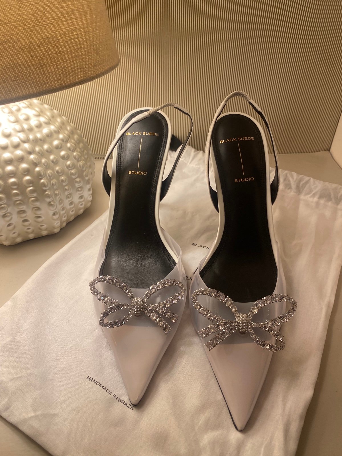 Monroe Slingback Pointed Toe Pump (Women) white