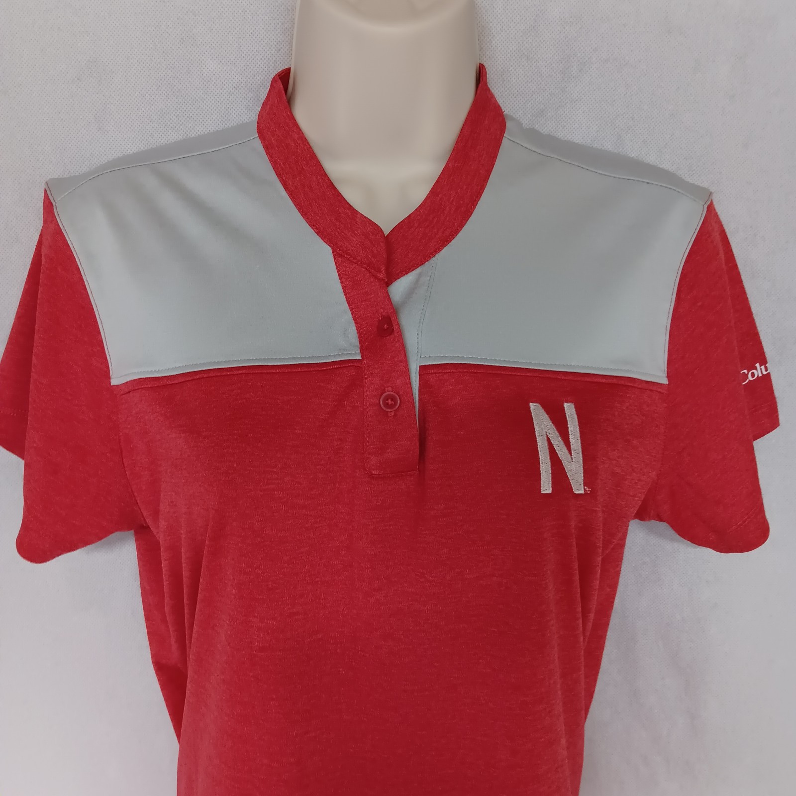 Columbia Golf Nebraska Cornhuskers Polo Shirt Large NWT