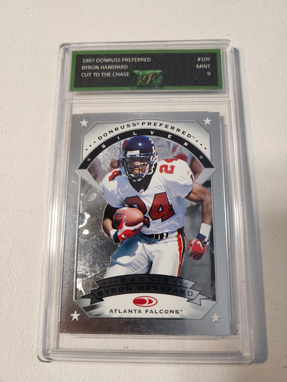 1997 Donruss Preferred Byron Hanspard Silver #109 Rookie RC EJE MINT 9