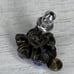 Vintage Konplott Earrings Purple Colored Stone & Beads Antique Bronze - Germany