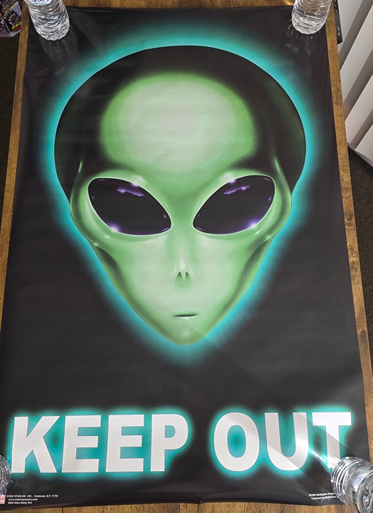 1999 Alien Keep Out by Starline Inc. 34 x 22 Large Wall Poster Art Area 51
