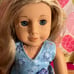 2014 American Girl Truly me Doll 18” Blonde Hair Blue Eyes And Freckles