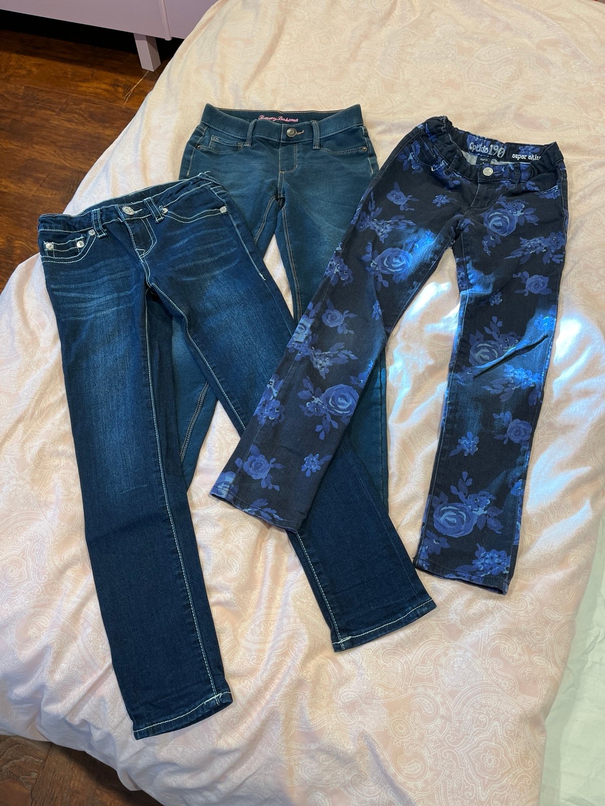 girls jeans true religion Gap Tommy Bahama bundle size 8