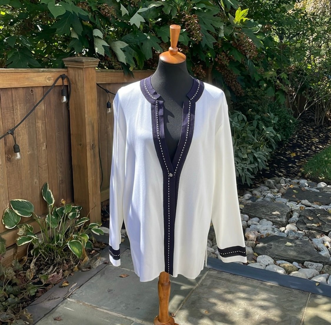 Misook One Button Cardigan