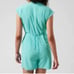 Athleta Romper Womens M ligh blue Marlow V-Neck Waist Tie Athletic Stretchy NWT