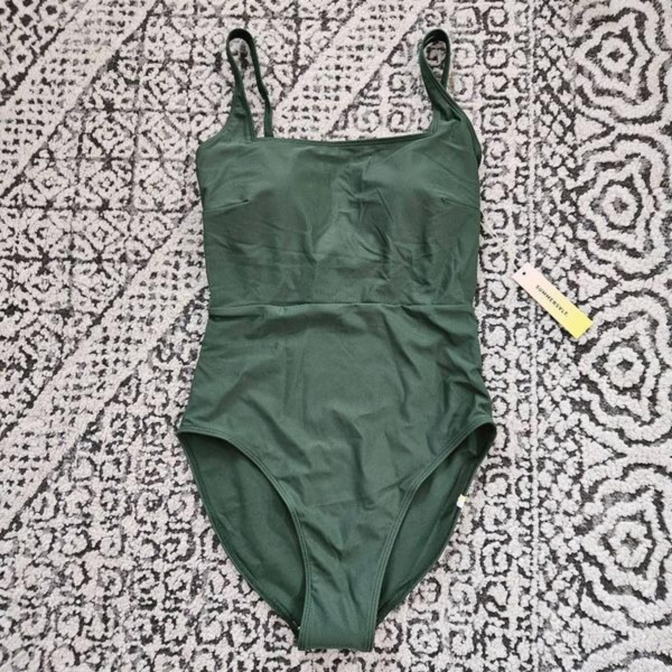 Summersalt Green Square Neck One-Piece Swimsuit Size 4