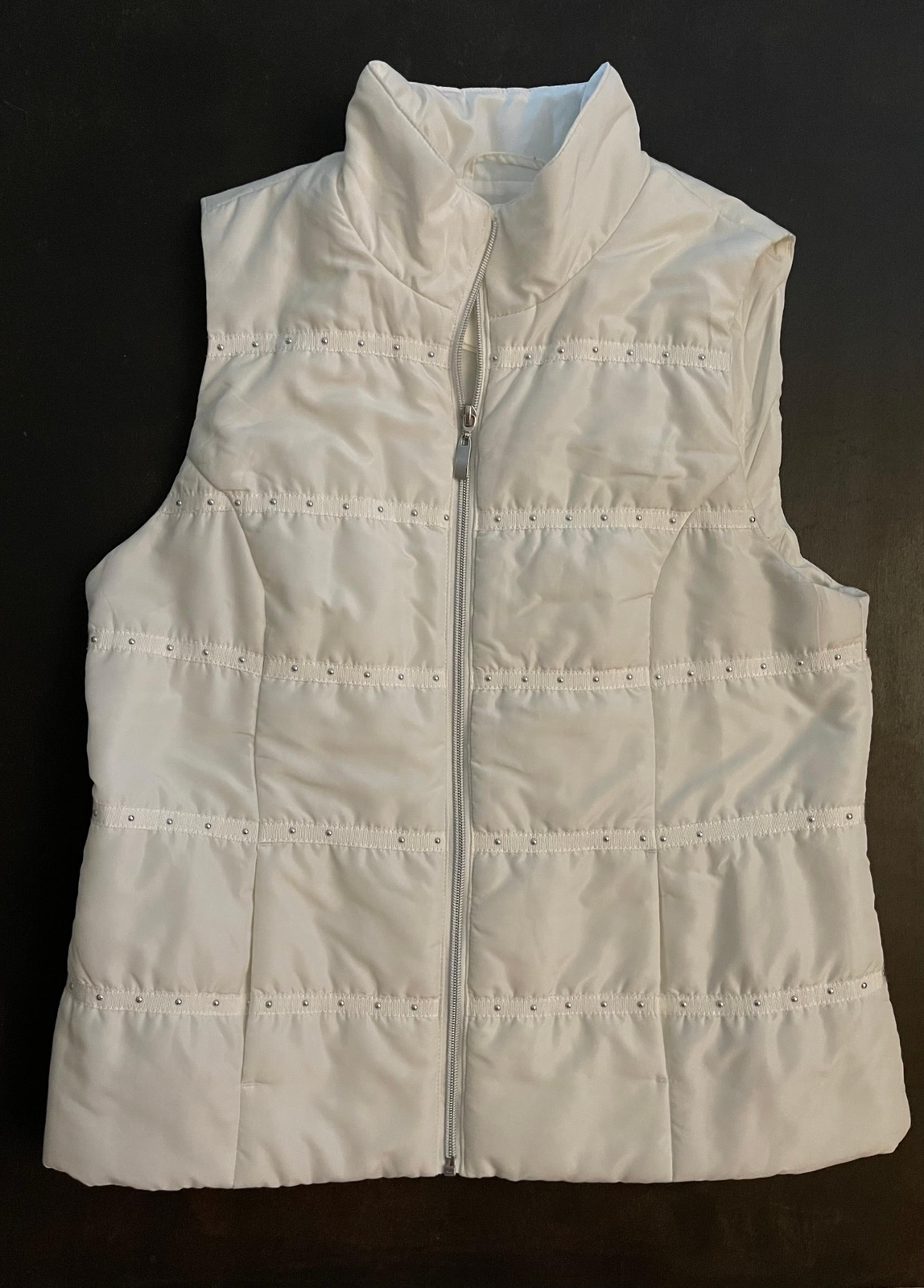 Christopher & Banks Puffer Vest Zip Front with Pockets Medium / Quilted Outdoor
