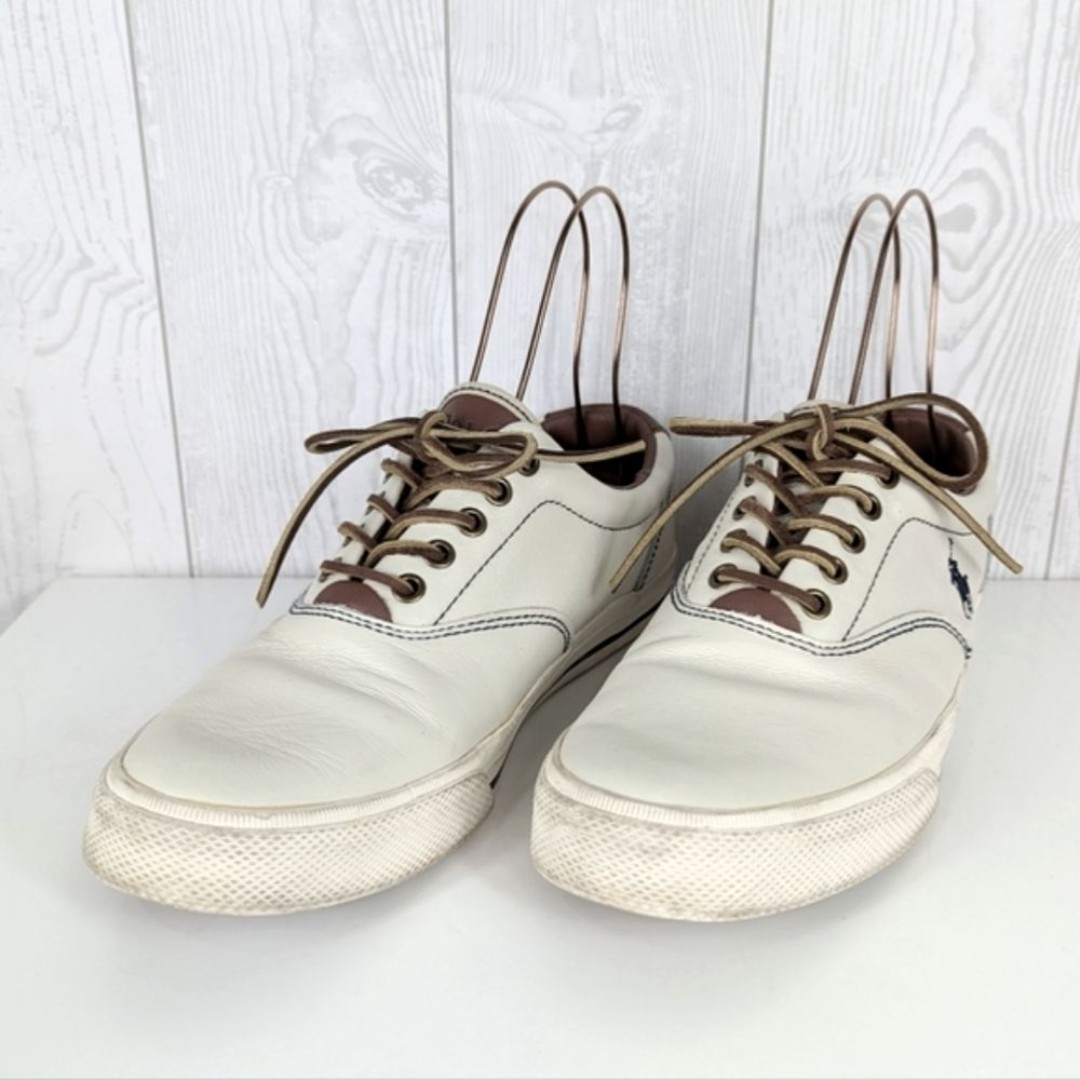 Polo by Ralph Lauren Leather Sneakers Men's Size 9.5 Off White Shoes