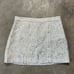 Rachael Zoe Skirt Womens 6 Silver Gold Cream Mini Lined Side Zip F17S43