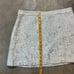 Rachael Zoe Skirt Womens 6 Silver Gold Cream Mini Lined Side Zip F17S43
