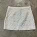 Rachael Zoe Skirt Womens 6 Silver Gold Cream Mini Lined Side Zip F17S43