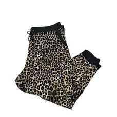 Michael Kors Animal Print Cheetah Leopard Velour Joggers | Size 3X