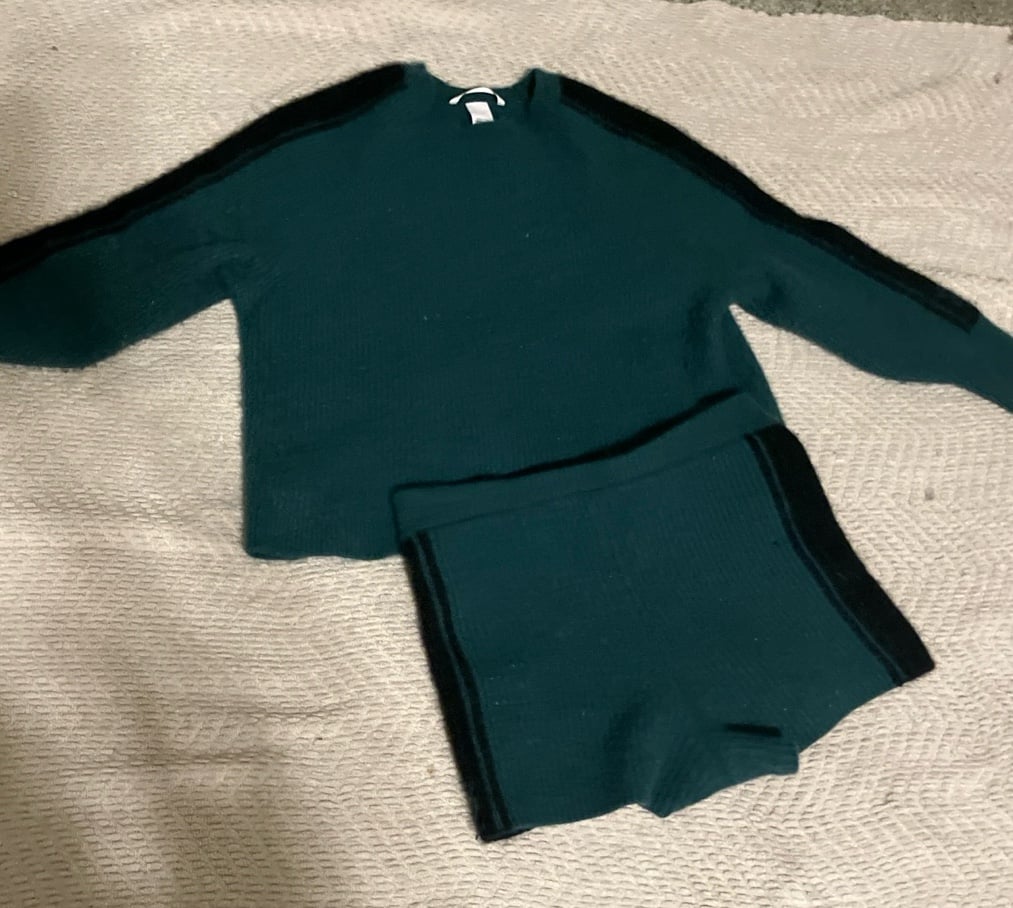 VS Cashmere sweater and short set