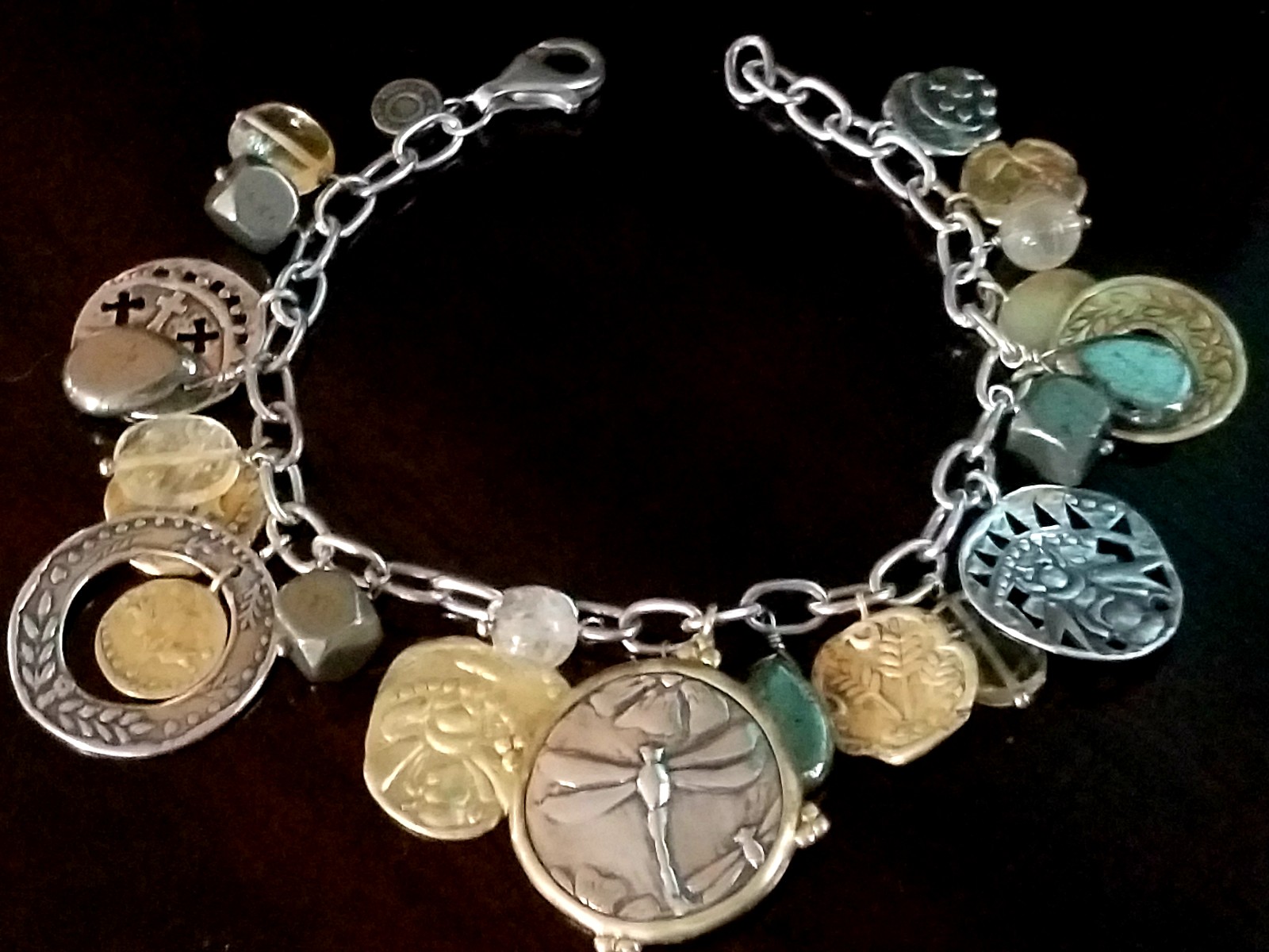 Silpada Sterling Silver & Brass Cha Cha Bracelet