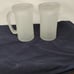Tiara white frosted crystal clear tankard by Tiara 4 mugs and pitcher