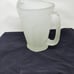 Tiara white frosted crystal clear tankard by Tiara 4 mugs and pitcher