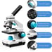 40X-2000X monocular Microscopes for Adults Students Beginner with LAD Set,Dual L