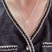 Silver love pig nose necklace