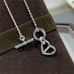 Silver love pig nose necklace