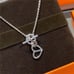Silver love pig nose necklace