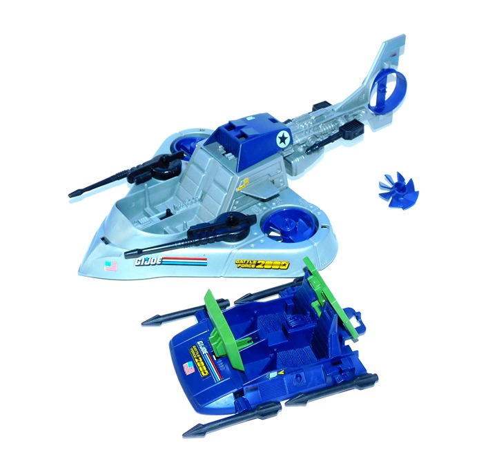 1987 HASBRO G.I. JOE BATTLE FORCE 2000 VINDICATOR VEHICLE WITH MINI SKIFF !!