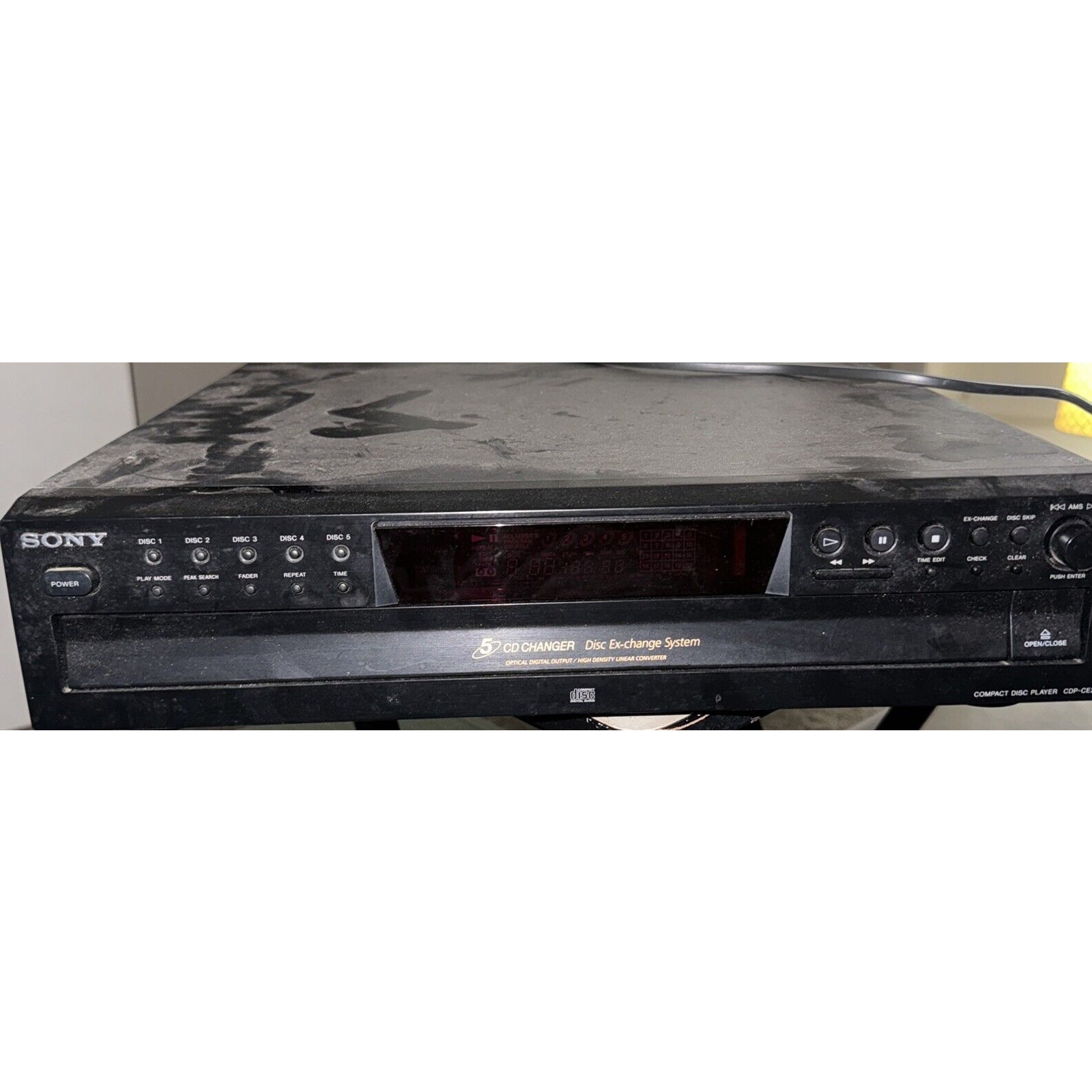 Sony CDP-CE375 5 CD Changer - Compact Disk Player - TESTED WORKING - No Remote
