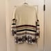 Design Lab ivory open front cardigan jacket with burgundy black details XS