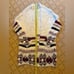 Design Lab ivory open front cardigan jacket with burgundy black details XS
